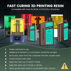 SUNLU 3D Printer Resin Bundle, 395 to 405nm UV Curing 3D Printing Liquid - Image 6