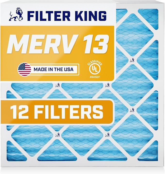 Filter King Air Filters 9.75x23.75x1 | 12 Pack | MERV 13 HVAC Pleated AC by FilterKing