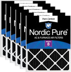 Nordic Pure 16x25x1 Pure Carbon Pleated Odor Reduction Furnace Air Filters 6 by NordicPure