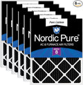 Nordic Pure 16x30x1 Pure Carbon Pleated Odor Reduction Furnace Air Filters 6 by NordicPure