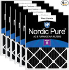 Nordic Pure 16x30x1 Pure Carbon Pleated Odor Reduction Furnace Air Filters 6 by NordicPure