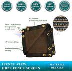 Ifenceview 6'x1' to 6'x100' Brown Shade Cloth Panels Fence Privacy Screen - Image 2