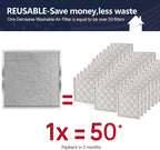 20x20x1 Air Filter for Home, MERV 8 Reusable Electrostatic Aluminum AC/HVAC - Image 2
