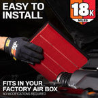 K&N Engine Air Filter:Long Life 18,000 Mile Replacement