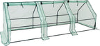 Sunnydaze Outdoor Portable Mini Cloche Greenhouse with 3 Zipper Doors