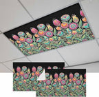 Fluorescent Light Covers for Ceiling Lights Colorful Flowers Magnetic Light by Home+L6