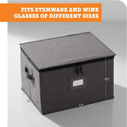 storageLAB Wine Glass Storage Containers, Hard Shell Organizer - Image 7