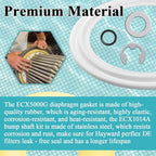 2Pcs Diaphragm Gasket, Fits Hayward Perflex DECX5000G, EC50AC Series Extended - Image 5