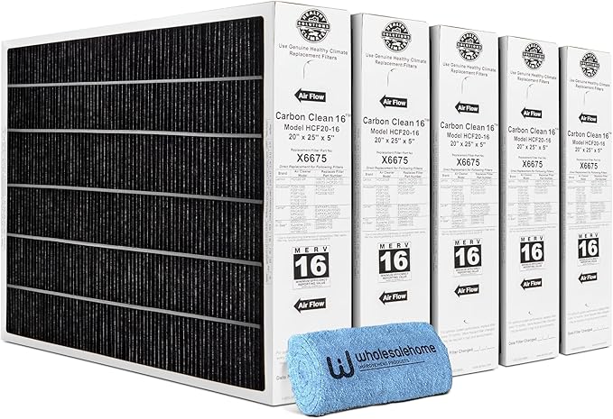 Lennox Healthy Climate Lennox X6675 20x25x5 Air Filter, Healthy Climate Carbon by Unknown