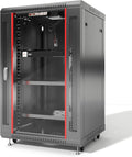 Sysracks 18U Wall Mount Server Rack Cabinet, 19” Locking Network Rack, 24” Deep by SYSRACKS