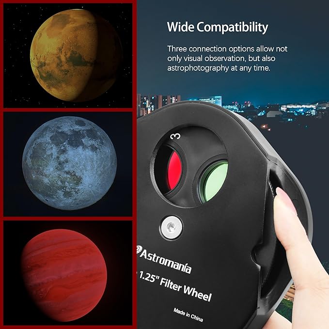 Astromania Filter Wheel for Telescope, Filter Drawer Compatible - Image 4
