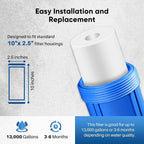 PUREPLUS 5 Micron 10" x 2.5" Whole House Sediment Home Water Filter Cartridge - Image 8