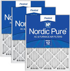 Nordic Pure 16x20x1 Pleated MERV 12 Air Filters 3 Pack by NordicPure