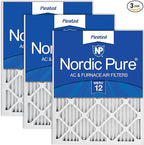 Nordic Pure 12x20x1 Pleated MERV 12 Air Filters 3 Pack by NordicPure