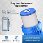 PUREPLUS 5 Micron 10" x 4.5" Whole House FXHTC Sediment and Carbon Water Filter - Image 7