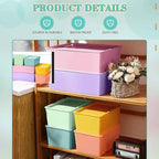 Menkxi 6 Pcs Plastic Storage Bins