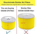 AFZE28 Air Filter for Honda GX 270 GX 240 8HP 9HP Engine Replaces 17210-ZE2-822 - Image 6