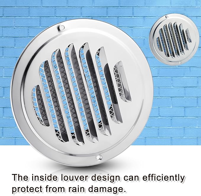 Zonon 24 Pcs Stainless Steel Soffit Vents 4 Inch Round Dryer Vent Cover - Image 6