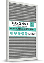 18x24x1 Reusable Air Filter, Electrostatic HVAC AC Furnace Filter, Merv 8 by KEYINGXUAN
