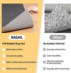 BAGAIL Felt and Natural Rubber Backing Rug Pads 1/4” Thick