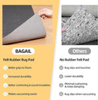 BAGAIL Felt and Natural Rubber Backing Rug Pads 1/4” Thick, 9 x 12 Ft Non Slip - Image 7