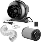 InfiniPower 4 Inch 230 CFM Inline Ventilation Fan, Combo by InfiniPower