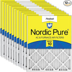 Nordic Pure 18x18x1 Pleated MERV 10 Air Filters 12 Pack by NordicPure