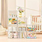 3 Pack Clear Storage Organizers with Lids, Storage Containers with