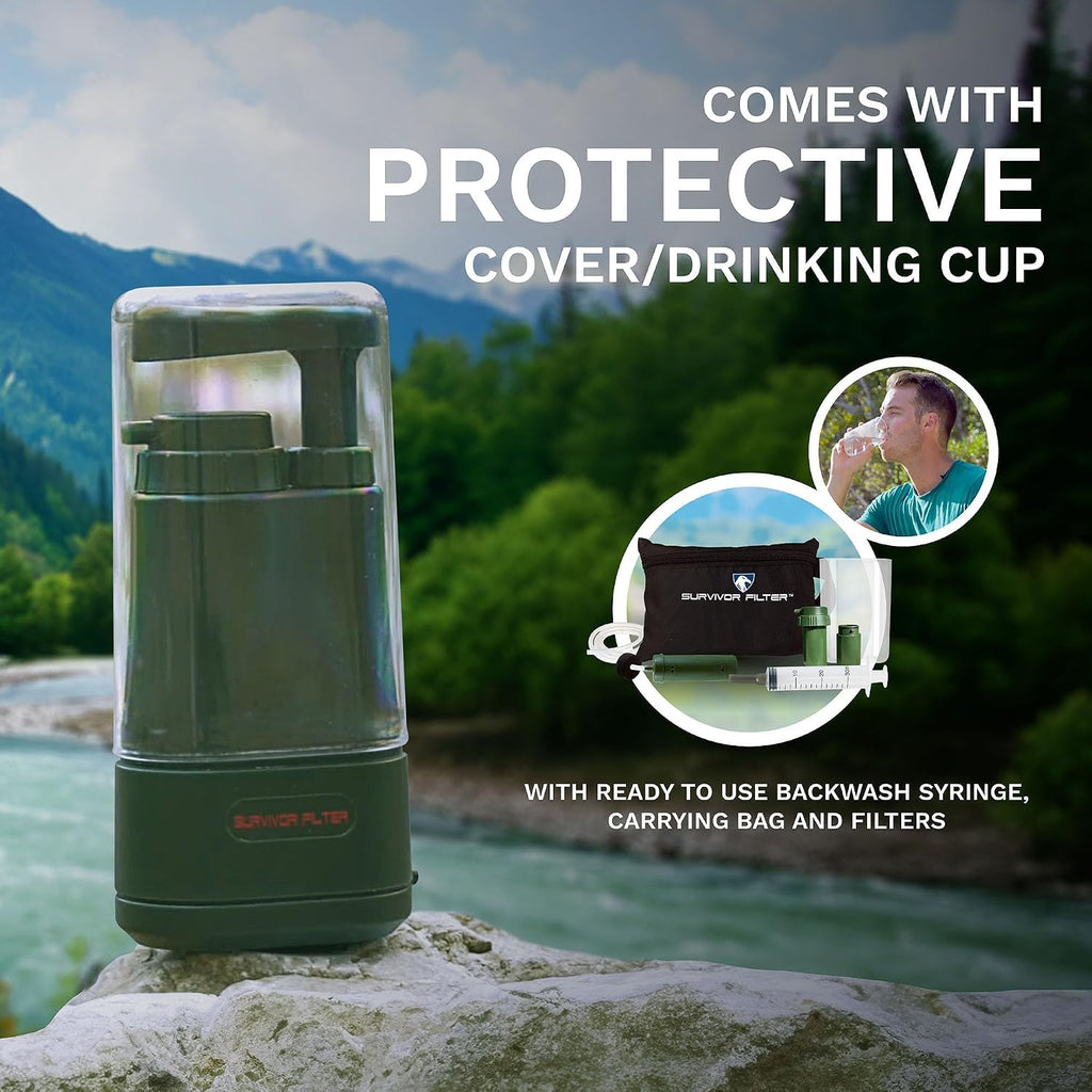 Survivor Filter PRO Portable Water Filter for Camping, Survival &
