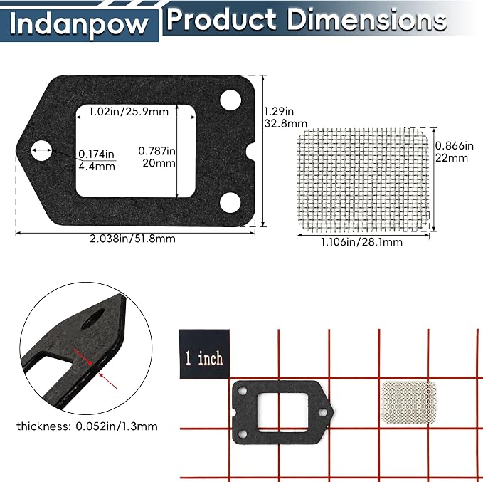 SRM-225 Spark Screen and Gasket Compatible - Image 2