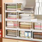 Clear Storage Bin with Lid 3 Pack 【Stackable & Sturdy】 Plastic Multifunctional