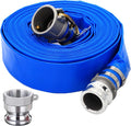 DAVCO 1-1/2" ID × 100 ft PVC Lay Flat Discharge Hose, Heavy Duty Reinforced by DAVCO