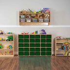 Wood Designs Cubby Storage Bin, Heavy Duty Plastic Containers