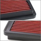DNA Motoring AFPN-018-RD Clean Air Washable Drop In Panel Air Filter Enhance - Image 3
