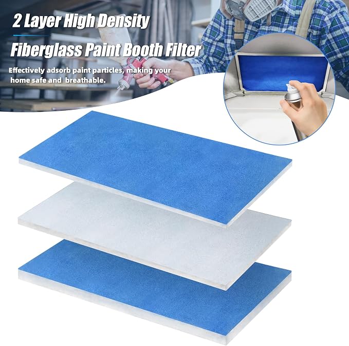 U0U 8 Pieces Paint Booth Filters, Portable Spray Booth Filter, Paint Booth - Image 4