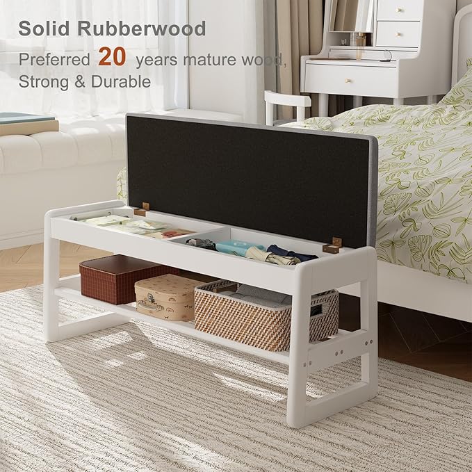 AQIMUELE Small Shoe Rack Bench, 2 Tiers Shoe Bench - Image 6