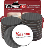 Yelanon Non Slip Furniture Pads -12pcs 3’’ Furniture Grippers, Non Skid