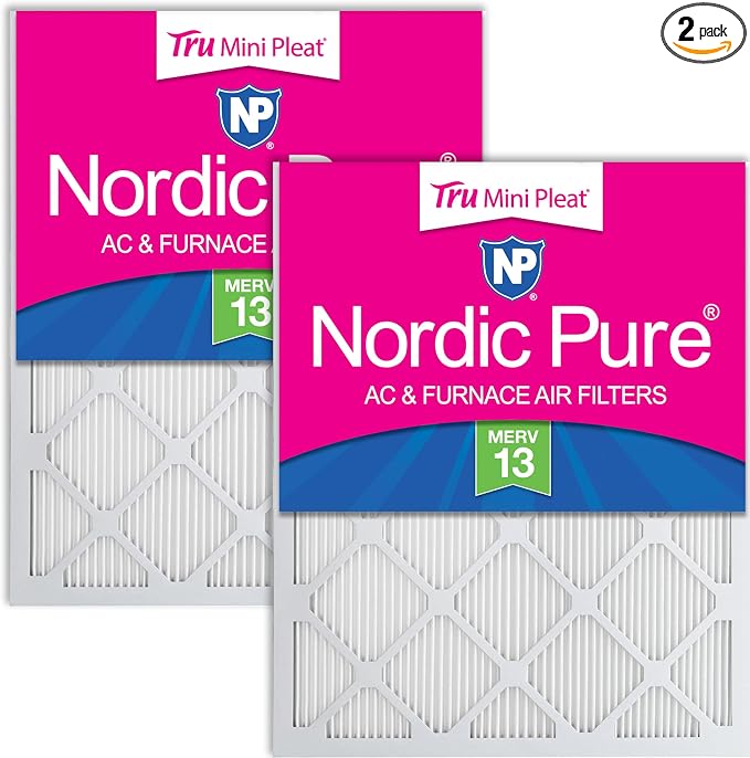 Nordic Pure 16x30x1 Tru Mini Pleat MERV 13 AC Furnace Air Filters – 2.5X More by NordicPure