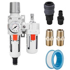 NANPU 1/2" NPT Auto-Drain Air Filter Regulator Lubricator Combo Water/Oil Trap by NANPU