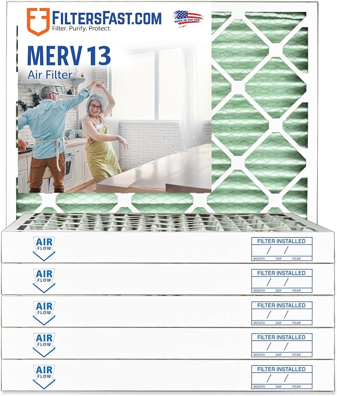 Filters Fast 14x20x2 Pleated Air Filter Merv 13, 2 inch AC Furnace Air Filters by FiltersFast
