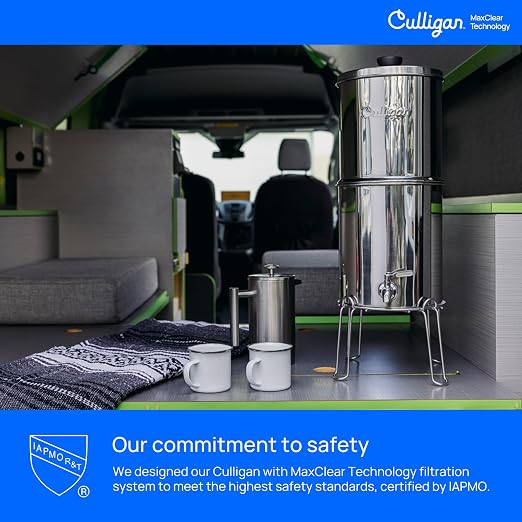 Culligan MaxClear 3 Gallon Gravity Water Filter System, Brushed Stainless-Steel - Image 8