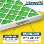 Maycold MERV 13 16x20x4 Air Filter, High-Efficiency Pleated AC & Furnace Filters - Image 2