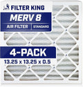 Filter King 13.25x13.25x0.5 Air Filter | 4-PACK | MERV 8 HVAC Pleated A/C by FilterKing