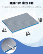 Pawfly 16 x 12 Inch Cuttable Aquarium Filter Media Pad, Sponge Filter Pad - Image 3