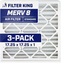 Filter King 17.25x17.25x1 Air Filter | 3-PACK | MERV 8 HVAC Pleated A/C Furnace by FilterKing