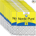 Nordic Pure 18x24x1 Pleated MERV 10 Air Filters 24 Pack by NordicPure