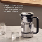 Aarke Purifier Large 1.66L Glass Pitcher Bundle w/Steel Filter, 3 Enriched + 1 - Image 2