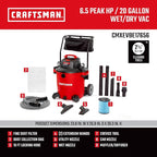 CRAFTSMAN CMXEVBE17656 20 Gallon 6.5 Peak HP Wet Dry Vac - Image 3