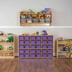 Wood Designs Cubby Storage Bin, Heavy Duty Plastic Containers