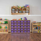 Wood Designs Cubby Storage Bin, Heavy Duty Plastic Containers
